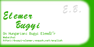 elemer bugyi business card